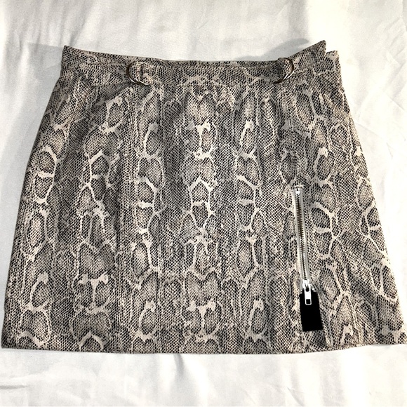 Free People Y2K Faux Snake Skin Mini Skirt - Picture 1 of 6